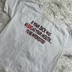 If Your Dick Was As Big As Your Mouth T Shirt Women’s Size Medium Funny